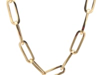 14k Yellow Gold Extra Wide Paperclip Chain Necklace