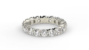 Round Cut Lab Grown Diamond Eternity Ring in 14k White Gold (2 cttw FG/VS2)